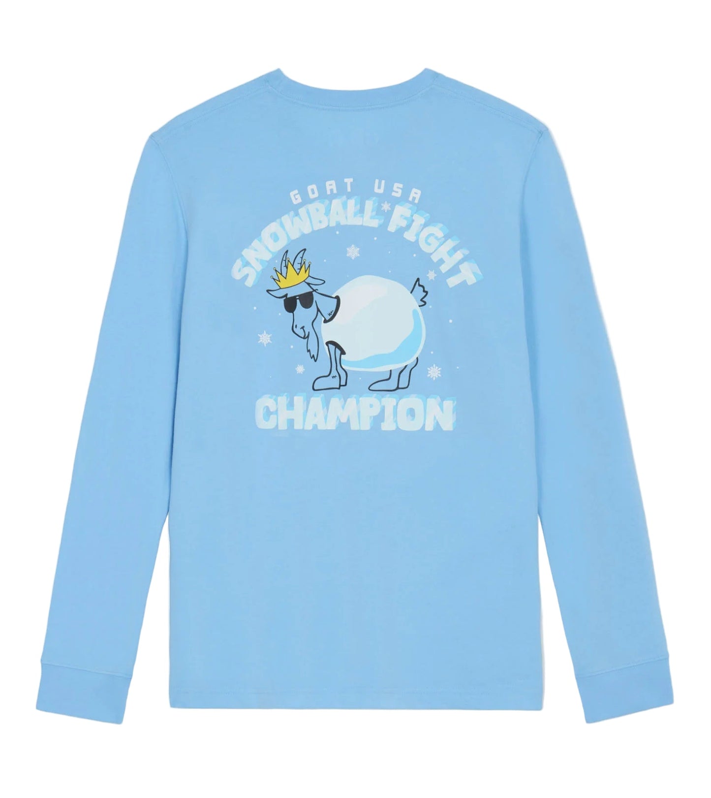 GOAT USA Snowball Long Sleeve T-Shirt- Carolina Blue