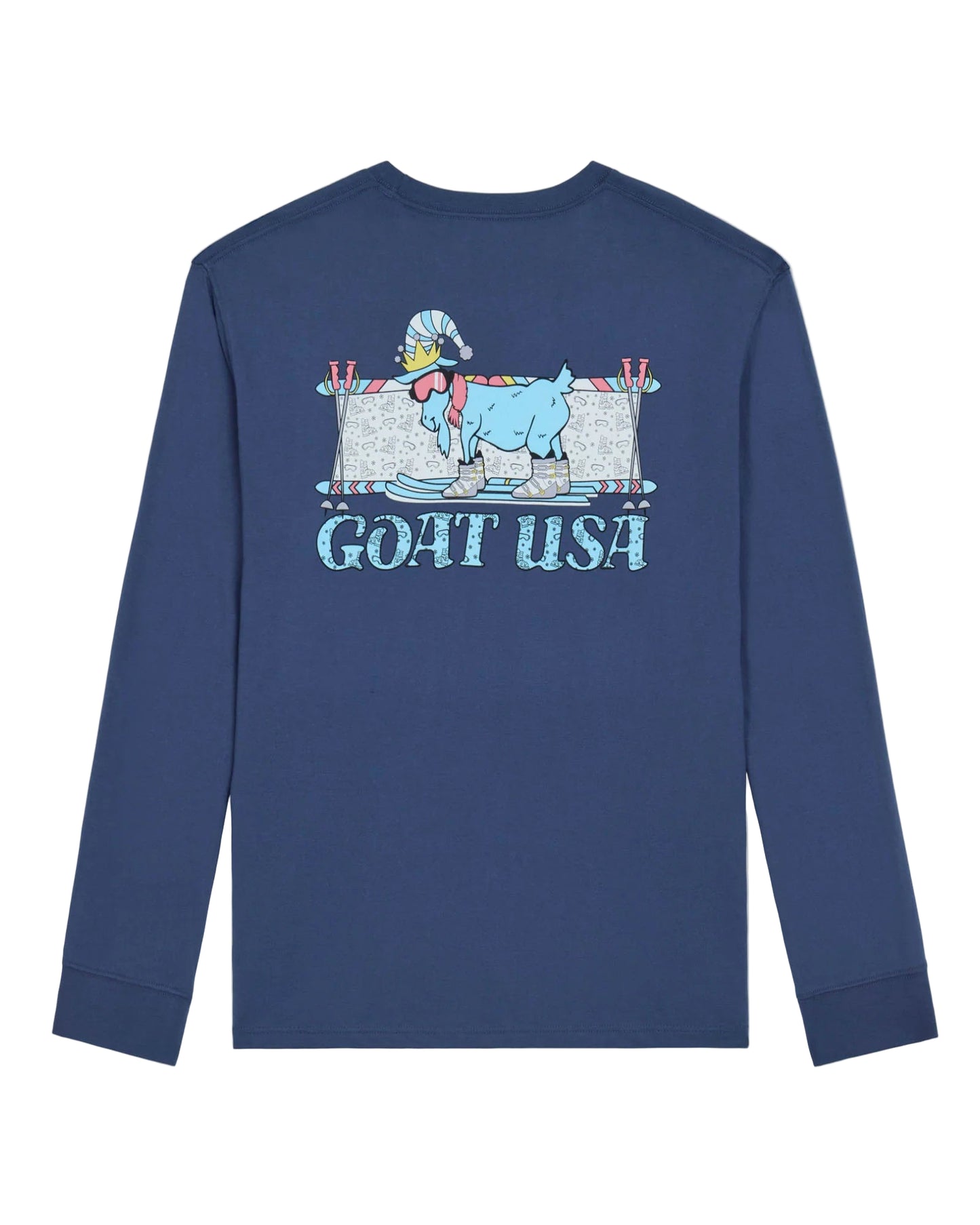 GOAT USA Mountain Club Long Sleeve T-Shirt- Navy