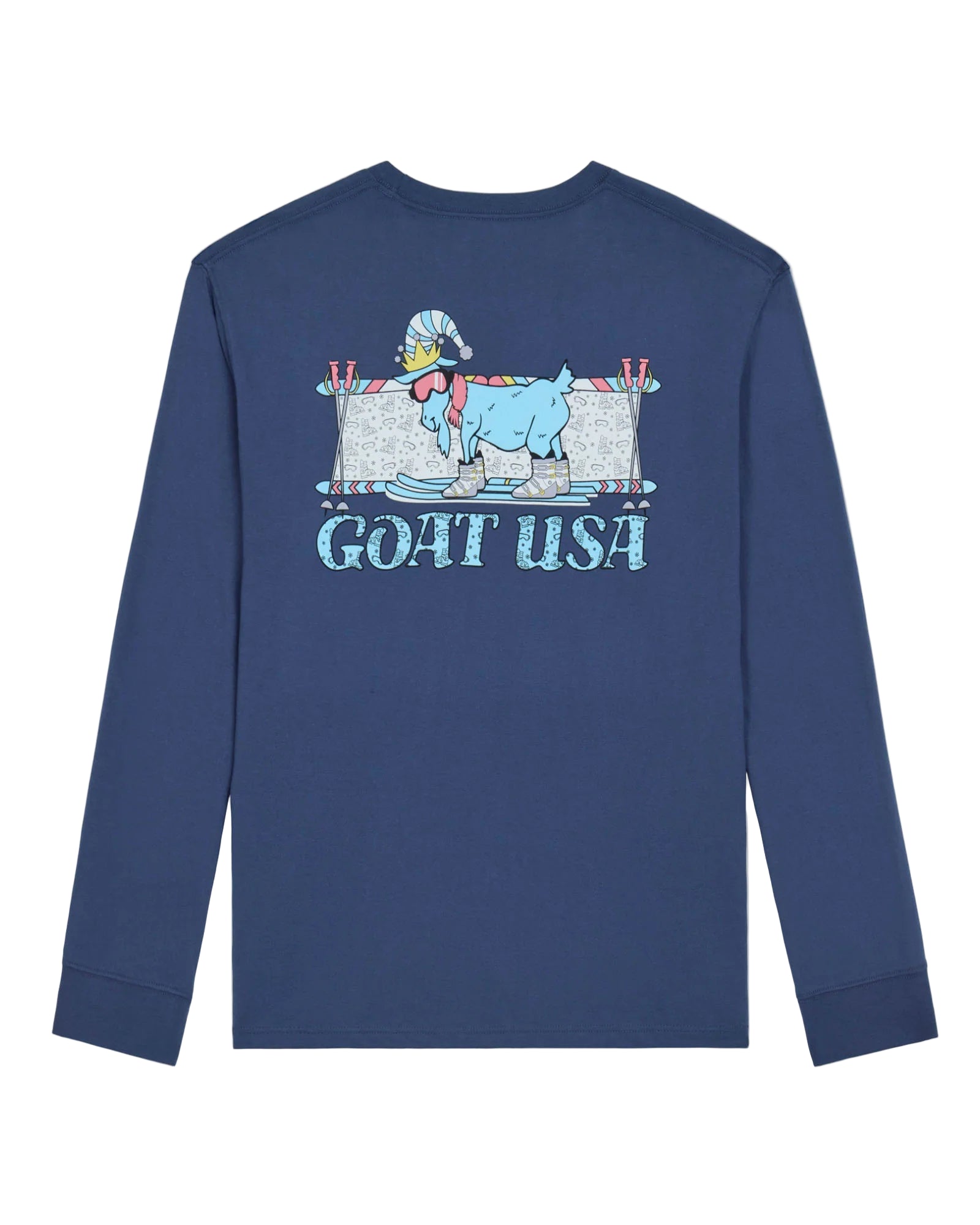 GOAT USA Mountain Club Long Sleeve T-Shirt- Navy