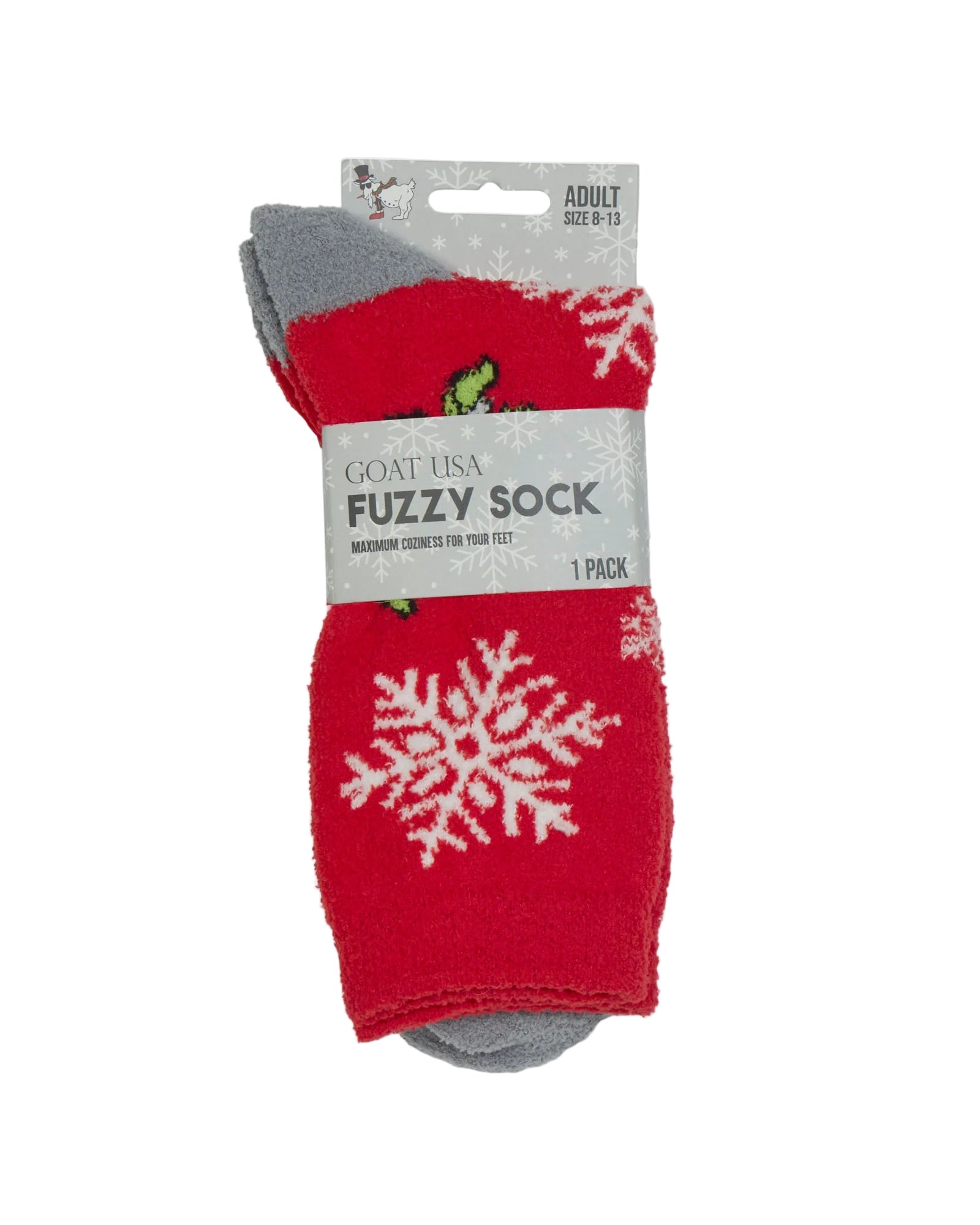 GOAT USA Mischief GOAT Fuzzy Socks- Red