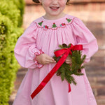 Little English Smocked Bishop Dress- Holly Days