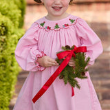 Little English Smocked Bishop Dress- Holly Days