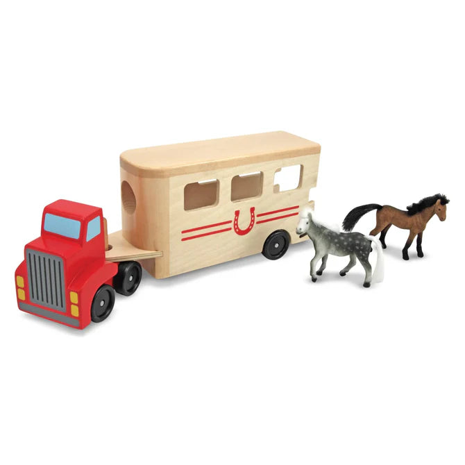 Melissa & Doug Horse Carrier Wooden Play Set