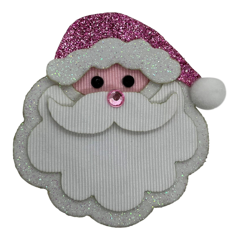Bows For Belles Hot Pink Santa Hair Clip