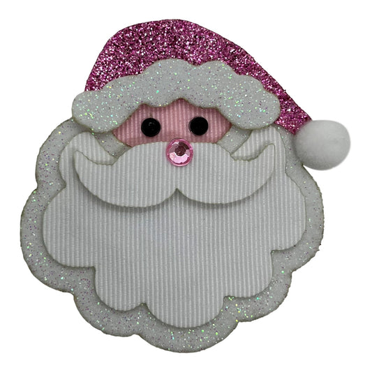Bows For Belles Hot Pink Santa Hair Clip