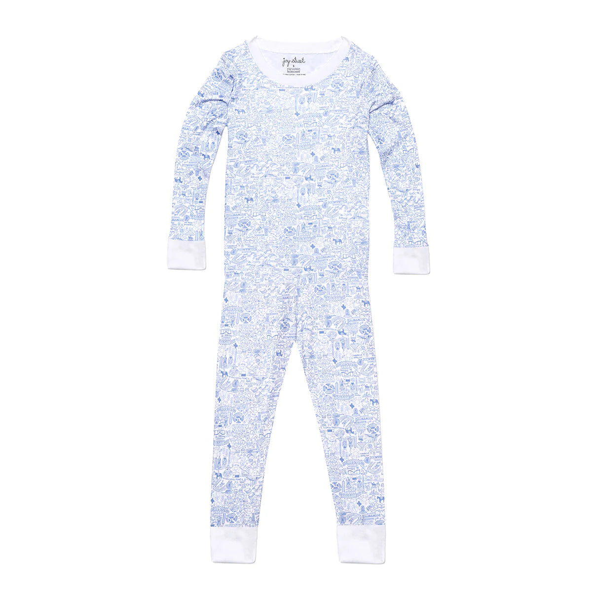 Joy Street Houston Two Piece Long Pajamas- Buffalo Bayou Blue