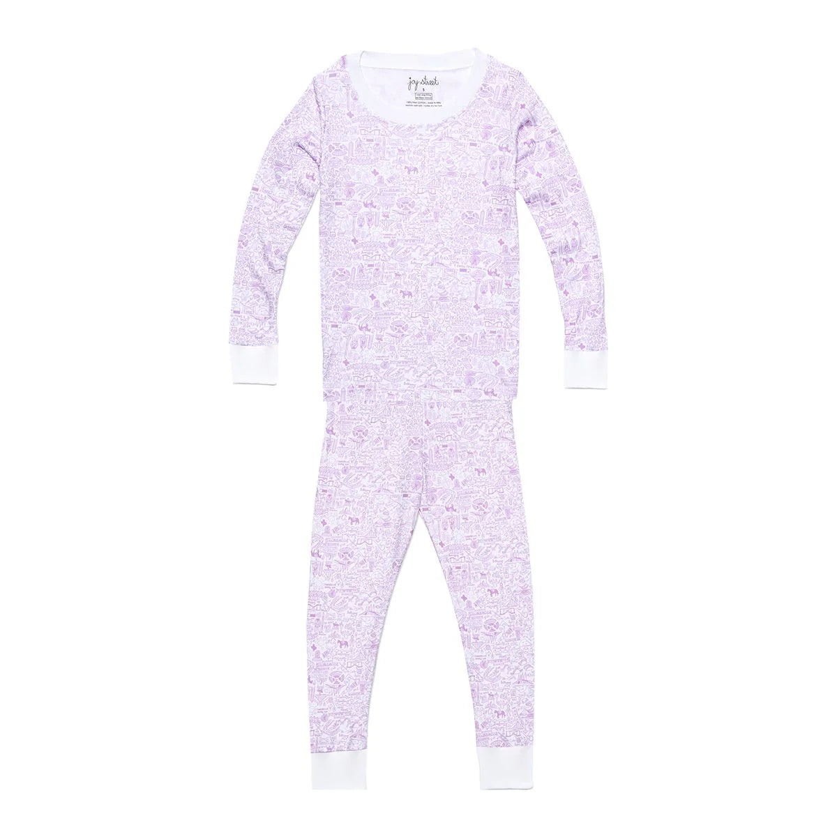 Joy Street Houston Two Piece Long Pajamas- Cowgirl Pink