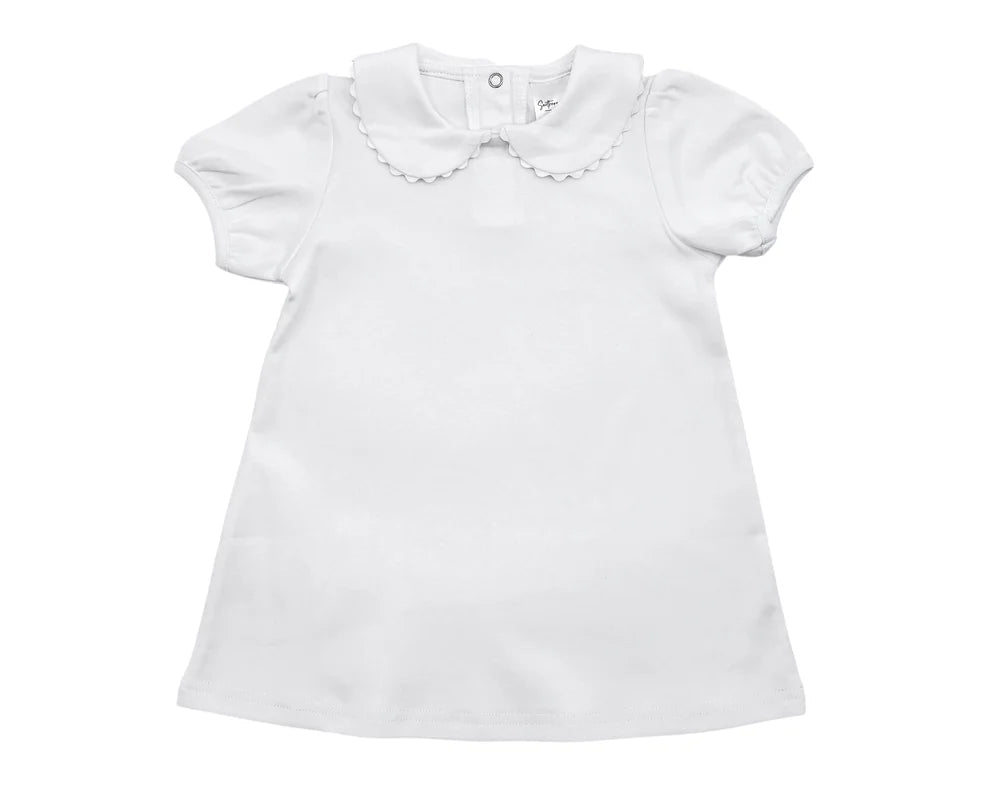 Southern Proper White Scalloped Dress