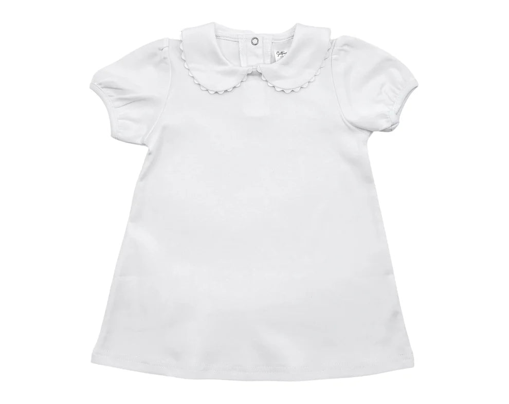 Southern Proper White Scalloped Dress