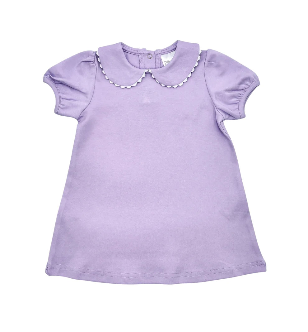 Southern Proper Purple Scalloped Dress