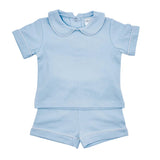 Southern Proper Blue Piping Collar Short Set 