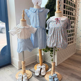 Light Blue Floral Eloisa Baby Girl Romper