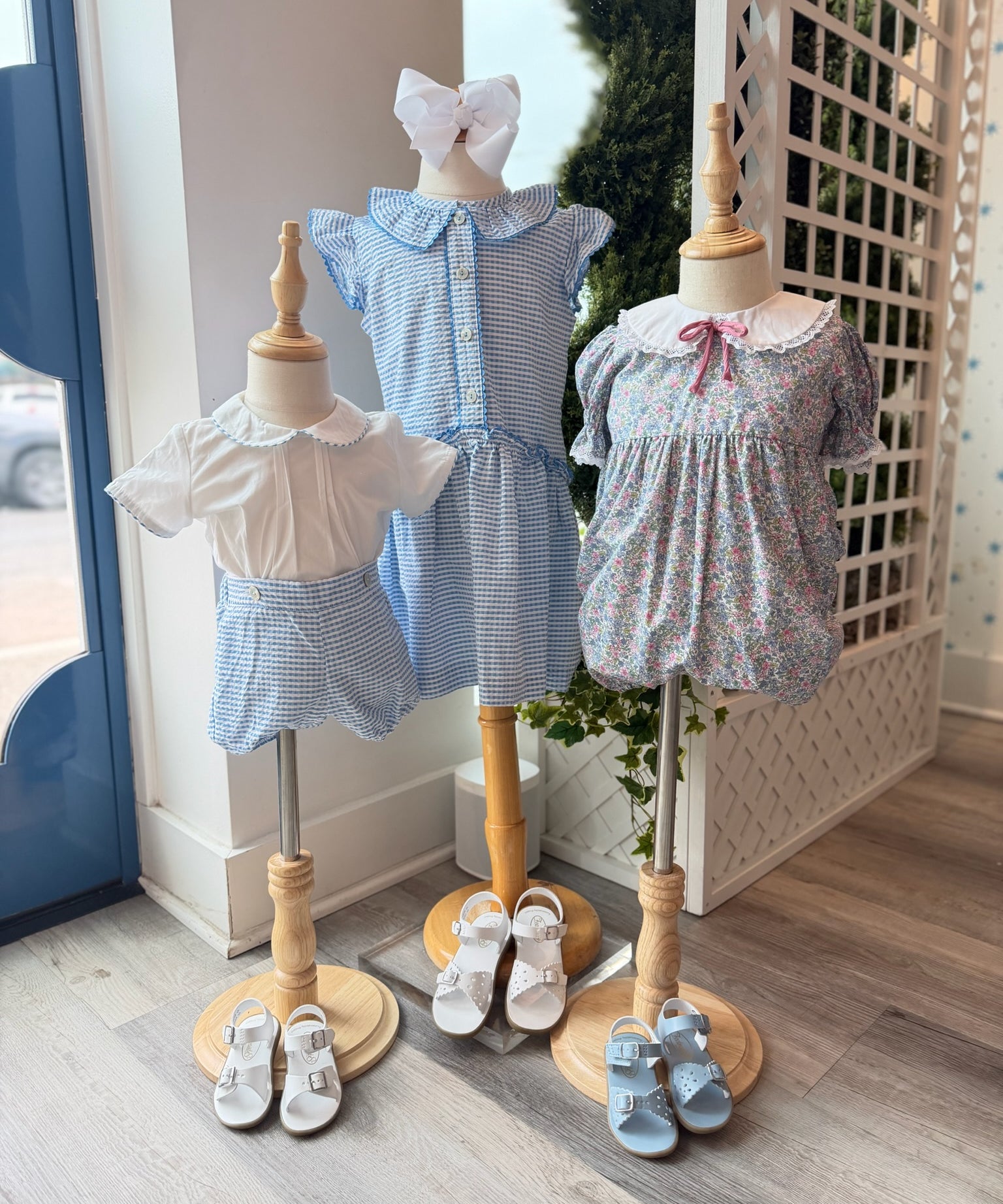 Light Blue Floral Eloisa Baby Girl Romper