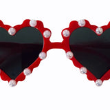 Milas Sunny World Heart Sunnies- Red Heart Pearls