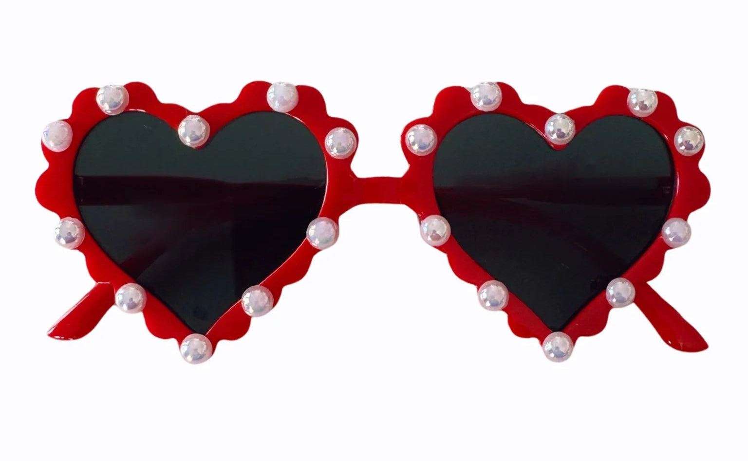 Milas Sunny World Heart Sunnies- Red Heart Pearls