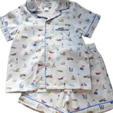 Summer Nostalgia Twill Short Set Pajamas