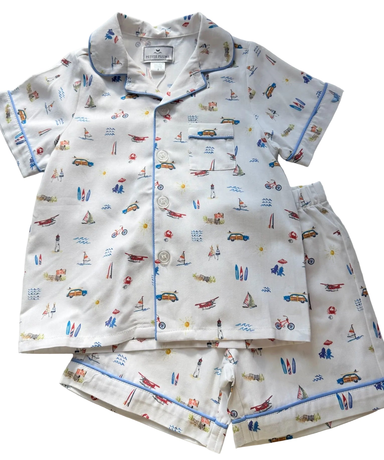 Summer Nostalgia Twill Short Set Pajamas