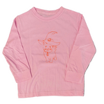 Pink Halloween Cat Long Sleeve T-Shirt