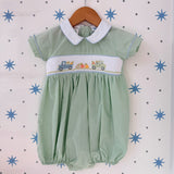 Lulu Bebe Pumpkin Noah Smocked Bubble