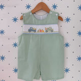 Pumpkin Smocked Shortall