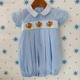 Lulu Bebe Turkeys Blake Smocked Bubble