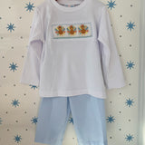 Lulu Bebe Turkeys Smocked Pant Set