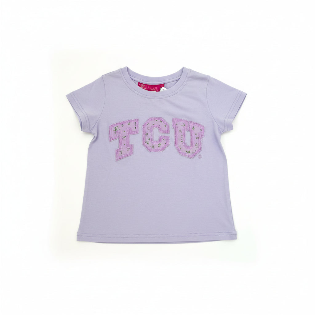 Queen of Sparkles TCU Floral Tee Shirt for Kids