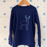 Navy Deer Sweatshirt
