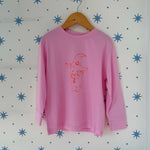 Pink Halloween Cat Long Sleeve T-Shirt