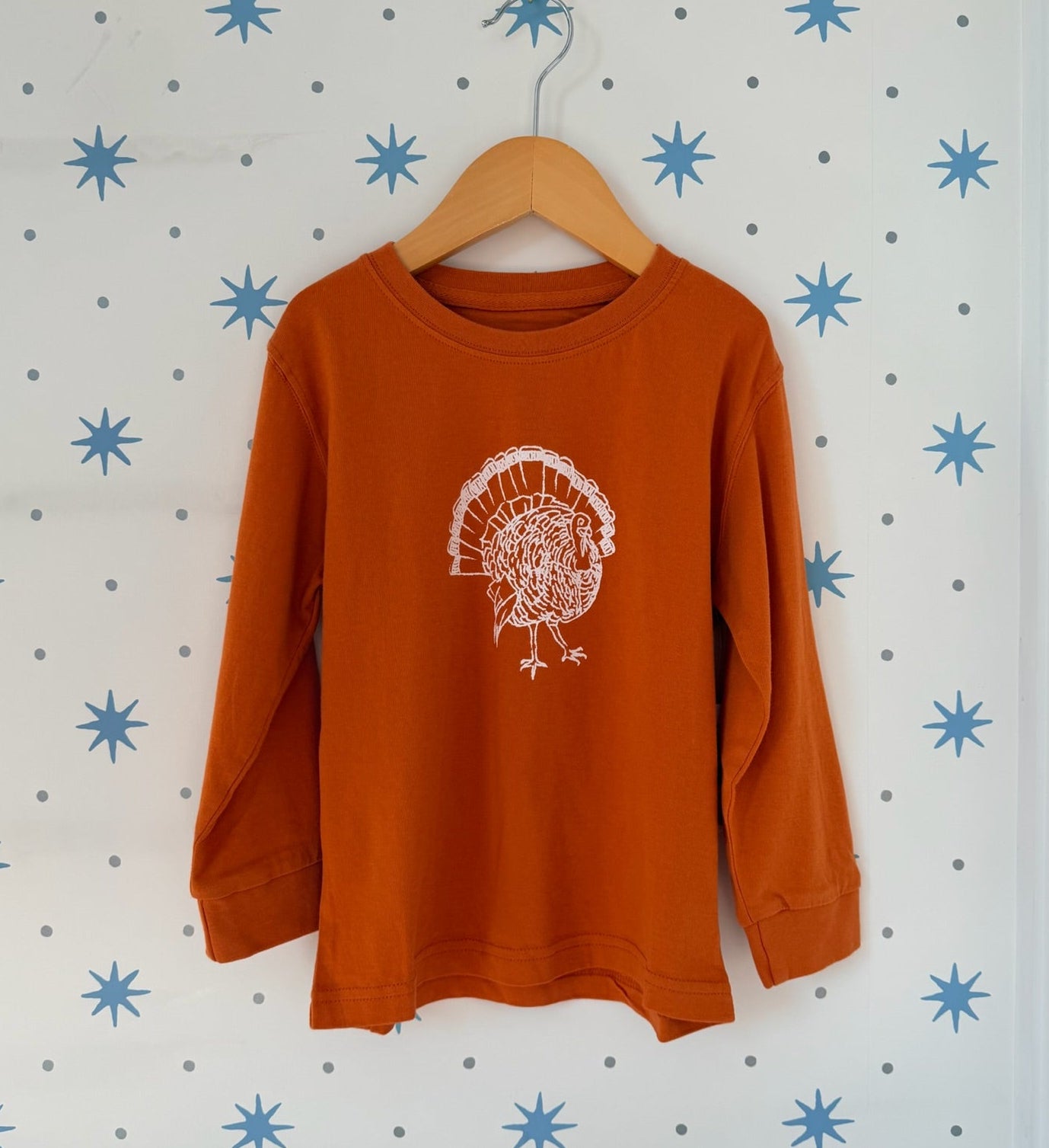 Burnt Orange Turkey Long Sleeve T-Shirt