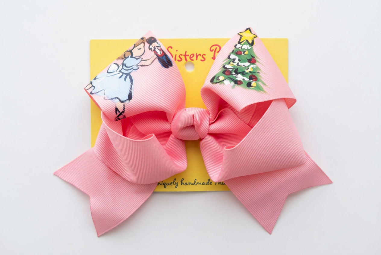 Pink Clara Nutcracker Large Bow