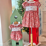 Red Floral Bow Dress