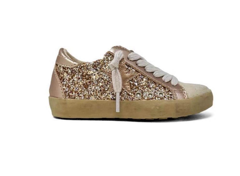 Shu Shop Paula Sneaker- Champagne Glitter