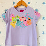 Lavender Multi Gingham Ghost Tee - Kid's