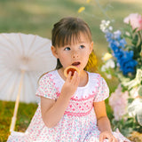 Isadora Floral Pink Short Puff Dress