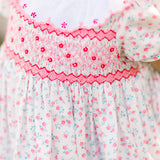 Isadora Floral Pink Short Puff Dress