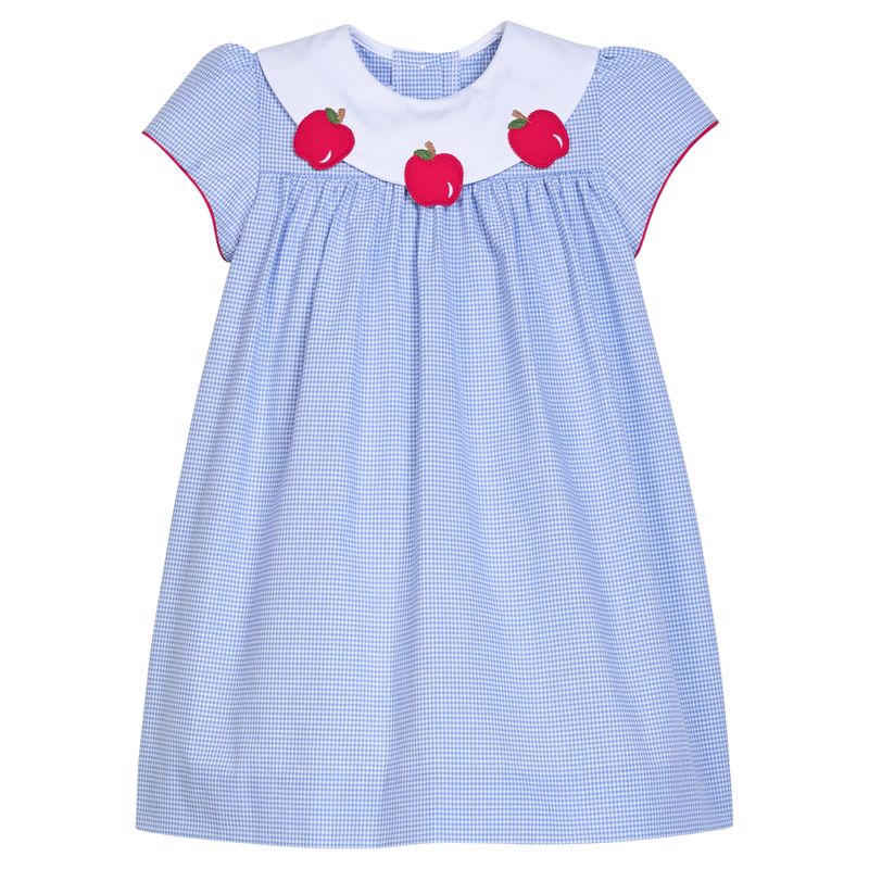 Little English Bib Dress- Apples