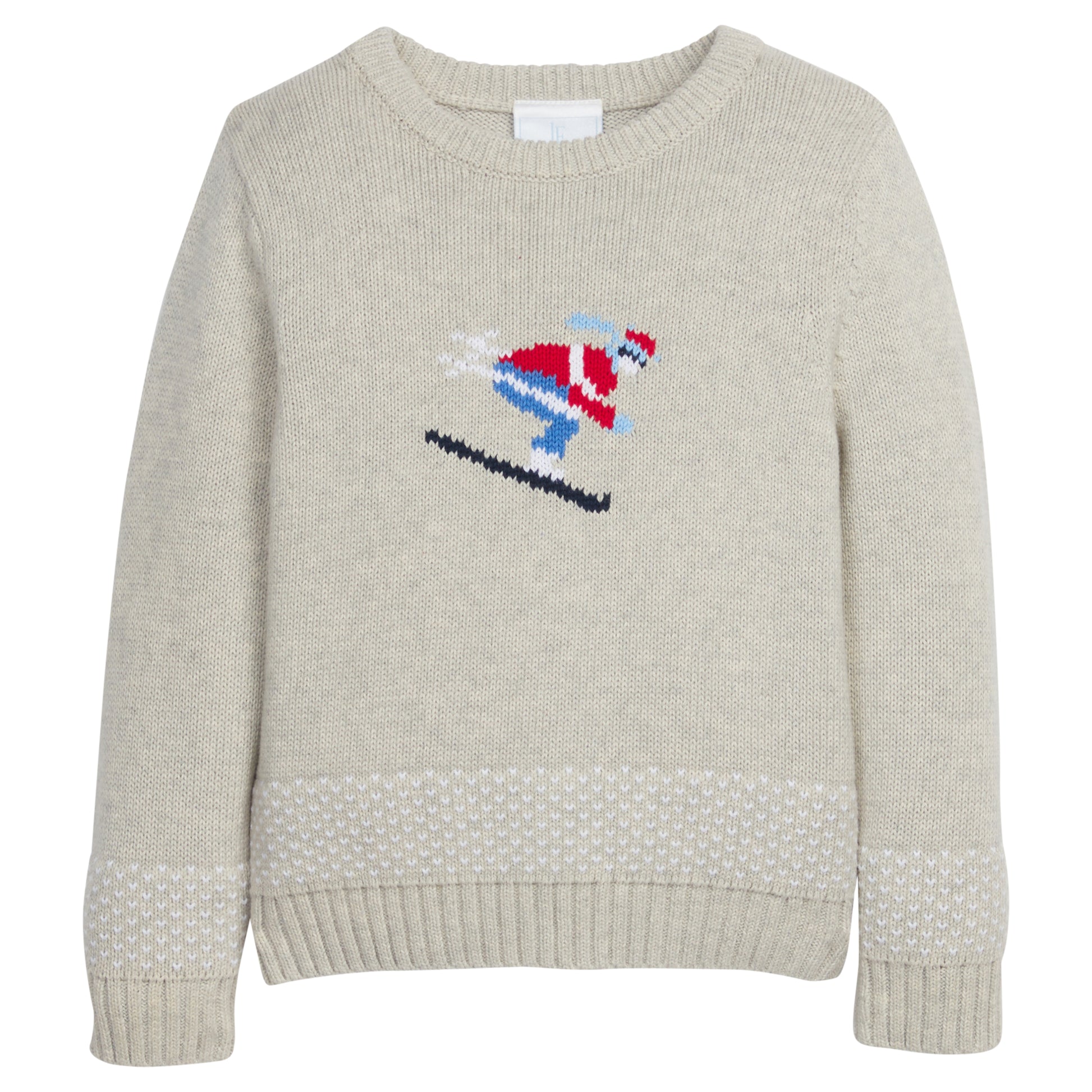 Little English Intarsia Sweater- Ski