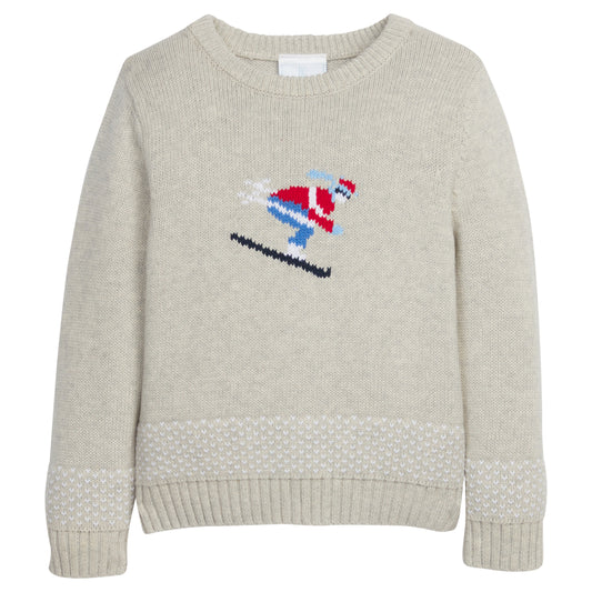 Little English Intarsia Sweater- Ski