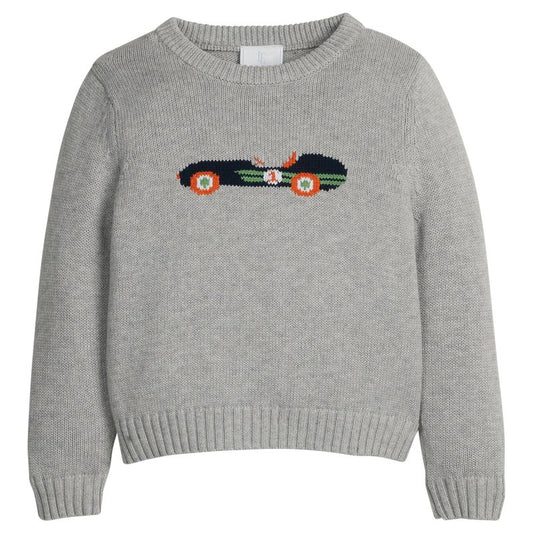 Little English Intarsia Sweater- Vintage Race Car