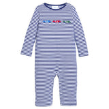 Little English Applique Romper - Race Cars