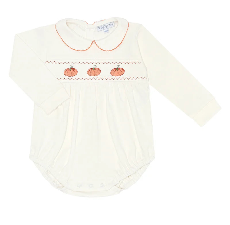 Nellapima Ivory Pumpkin Patch Embroidered Bubble