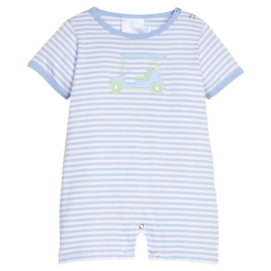 Little English Applique Romper- Golf Cart