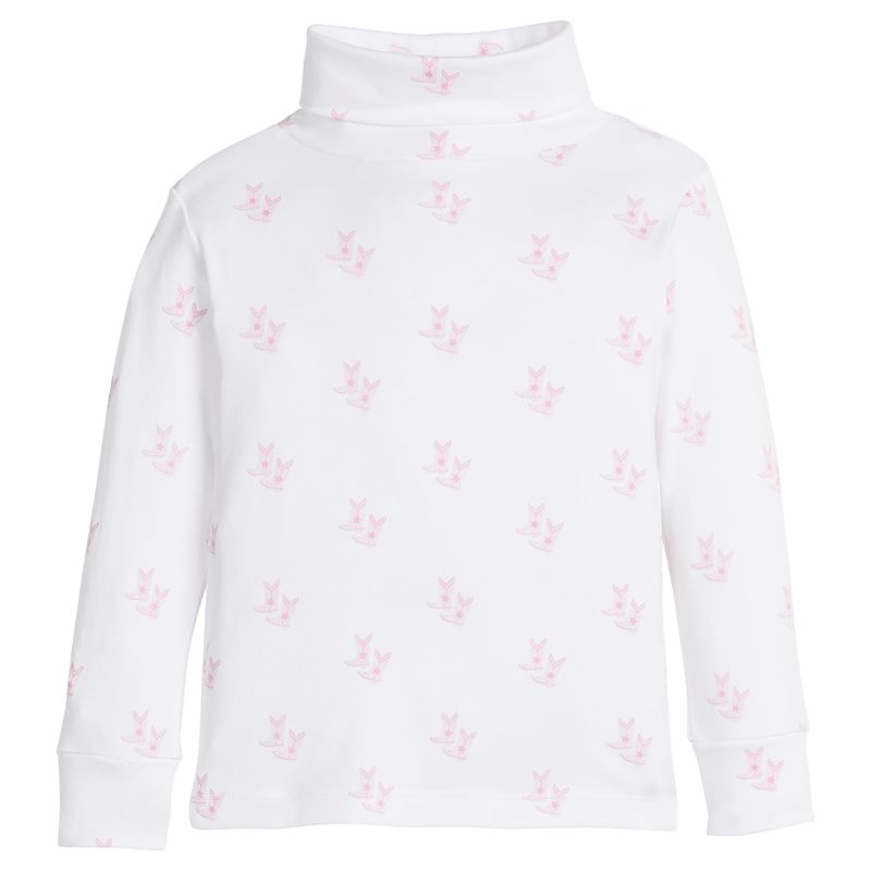 Printed Turtleneck - Pink Cowboy Boots