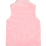 Plush Fleece Zip Up Vest- Pink