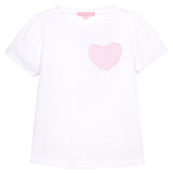 Bisby Essential Tee- Pink Seersucker Heart