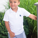 Navy and White Stripe Knit Conrad Shorts