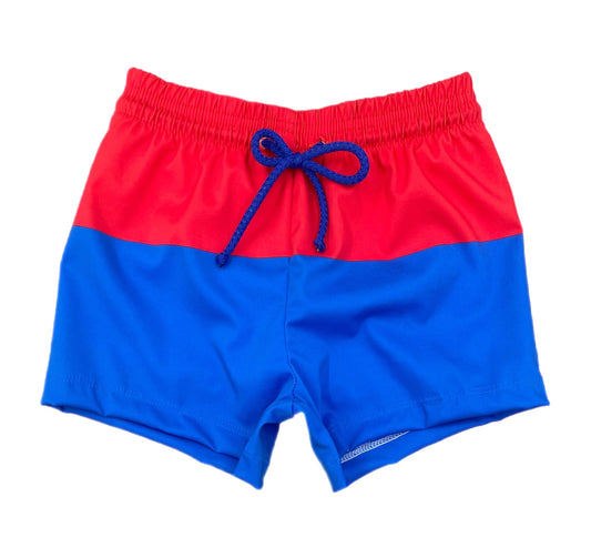 James and Lottie Color Block James Swim Trunks