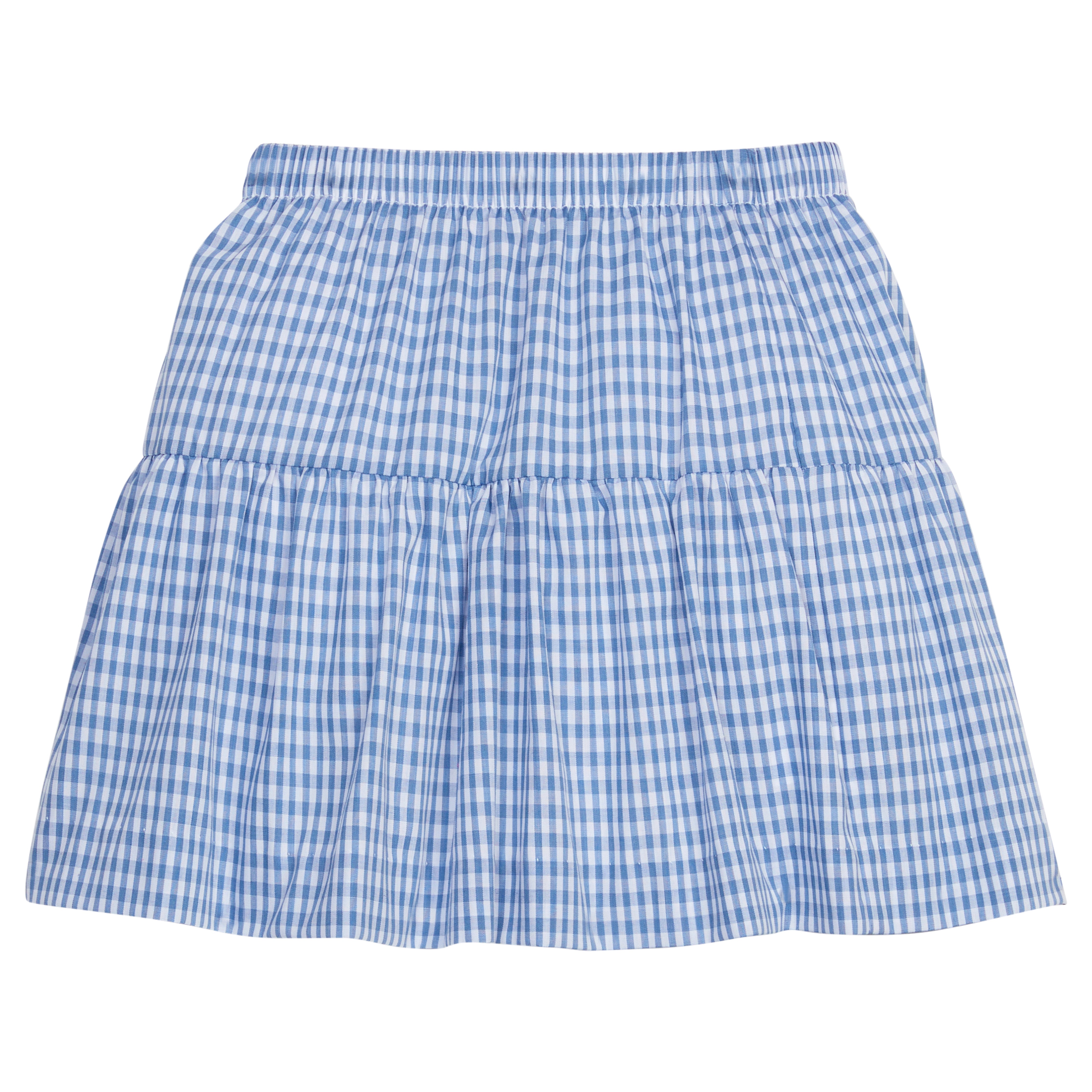 Little English Jillian Skirt - Gray Blue Gingham – Jojo Mommy