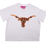 Texas Sequin Flower Tee- Women's